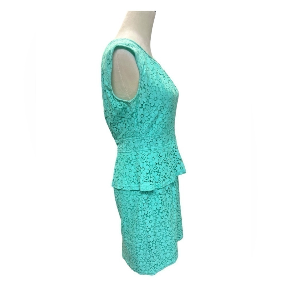 Spense women’s teal blue/green floral peplum dress size 8 - Picture 5 of 8